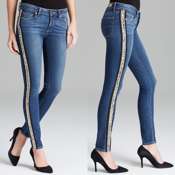 PAIGE Denim - Paige Verdugo Skinny Jeans in New Delhi Beaded 28